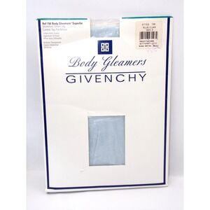 New Givenchy 156 Body Gleamer superbe Size E BLUE clair CONTROL TOP Pantyhose
